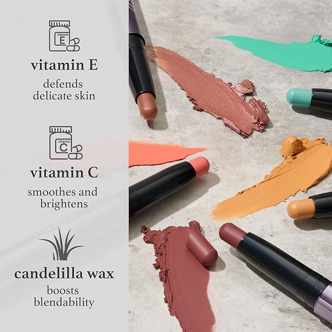 Julep Eyeshadow 101 Cream-to-Powder Waterproof Shadow Stick – Marmalade Shimmer – Long-Lasting, Crease-Proof, Orange Apricot Shimmer Cream Eyeshadow with Built-in Smudger