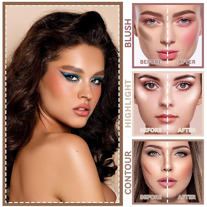 Highlighter Stick Cream Blush Stick Bronzer Contour Stick Beginner-Set B