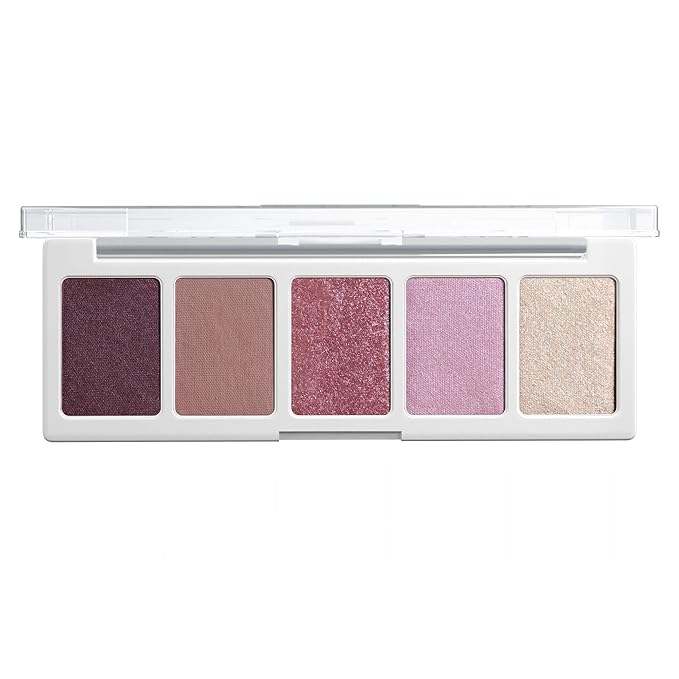 wet n wild Color Icon Eyeshadow Makeup 5 Pan Palette, Matte, Shimmer, Metallic, Long Wearing, Rich Buttery Pigment, Cruelty Free - Petalette