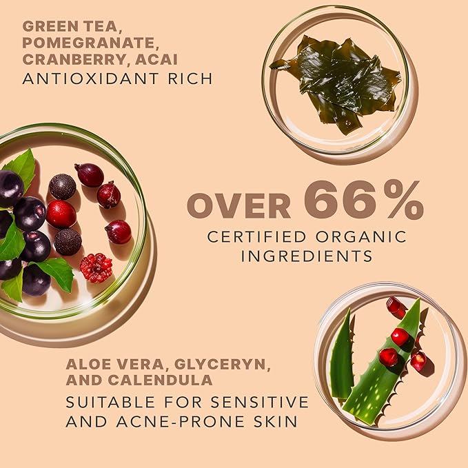 Beauty by Earth Clean Face Wash - USA Made with Organic & Natural Ingredients, Non-Toxic Facial Cleanser