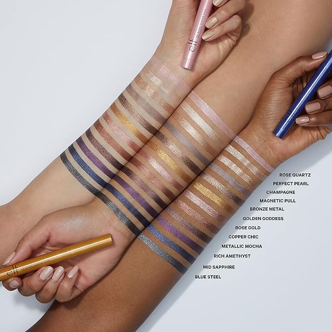 e.l.f. No Budge Shadow Stick, Long-Lasting Cream Eyeshadow Stick For High-Pigment, Metallic Color, Vegan & Cruelty-Free, Rose Gold