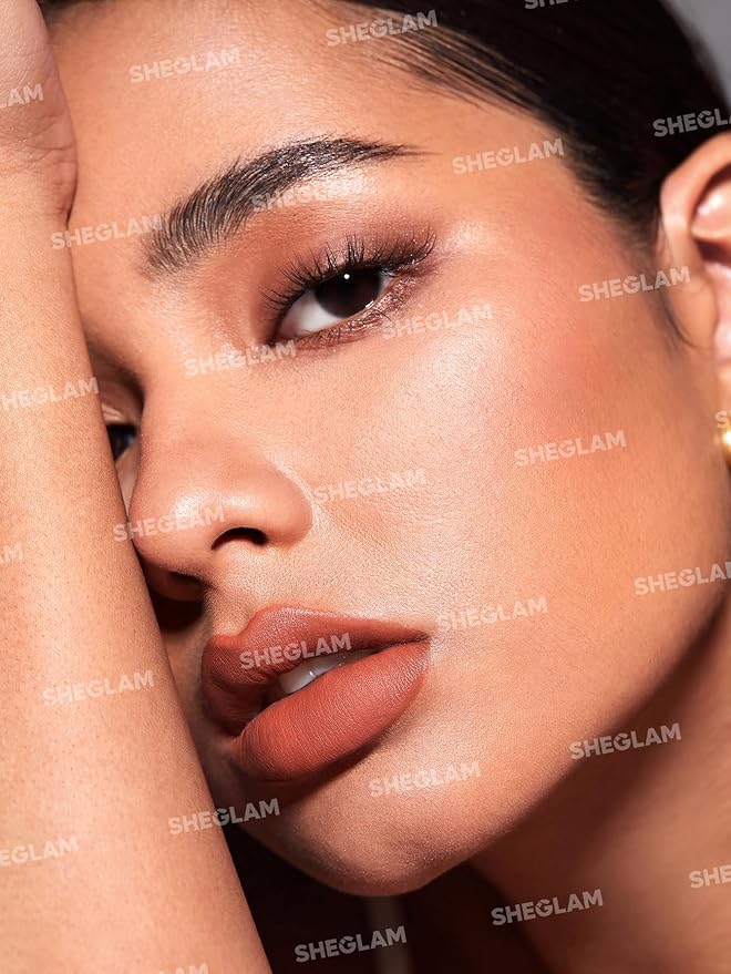 SHEGLAM Lip Liner Creamy Matte Pencil High Pigment Not Easy to Fade Silky Smooth Matte Contour Tint Lip Makeup-Brazen