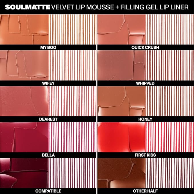 Morphe Soulmatte Velvet Lip Mousse Matte Lipstick - Air-Whipped, Soft Matte Lip Makeup with Vitamin E to Hydrate, Soften and Smooth Lips - Compatible (0.128 Oz)