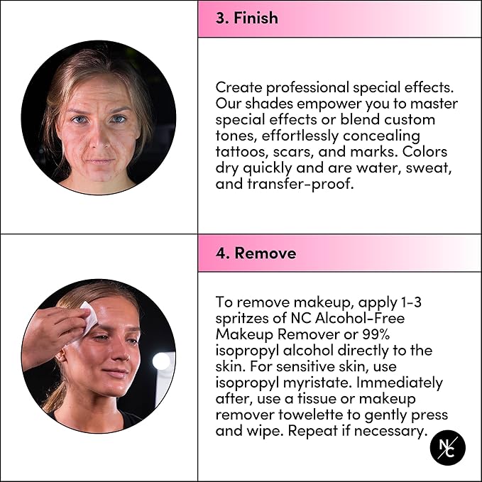 12 Color Dark Flesh Tone Alcohol Activated Makeup