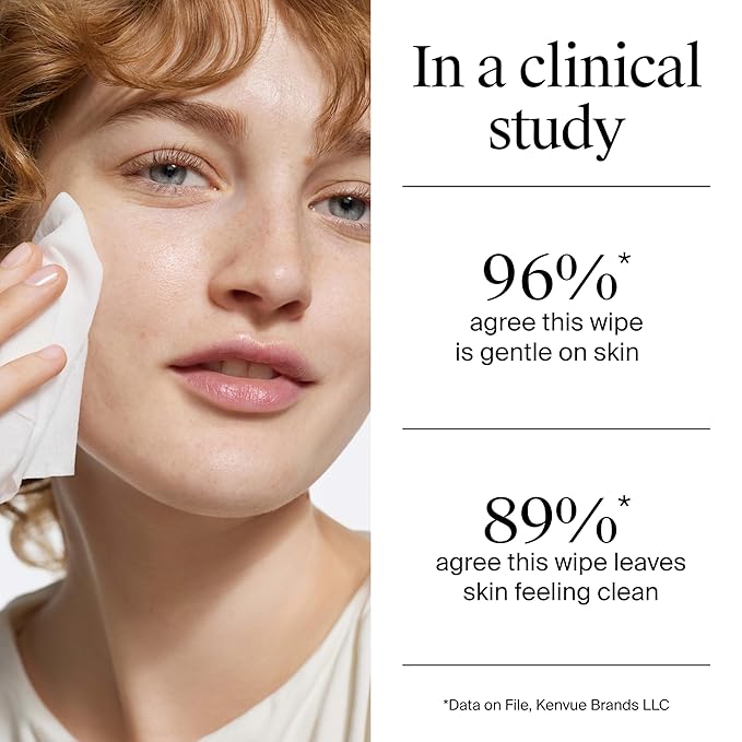 Neutrogena Gentle Facial Cleansing Wipes, Ultra-Soft Micellar Cleansing Wipes for Effortless Cleansing Made Gentle, Fragrance Free Face Wipes for Sensitive Skin, Hypoallergenic, 25 ct