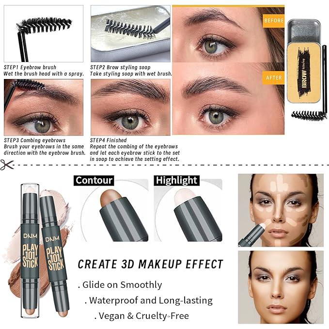 Face Primer, Makeup Brush and Sponges, Eyebrow Soap