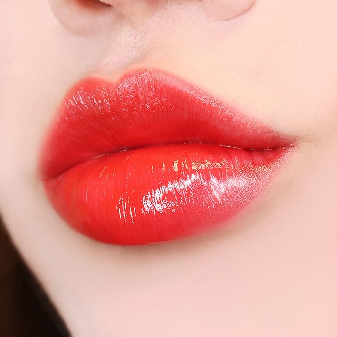 Paul & Joe Liquid Rouge Shine - Rich Pigment and High Shine Gloss to Create Plump, Sultry Looking Lips - Red Stilettos - 0.28 oz.