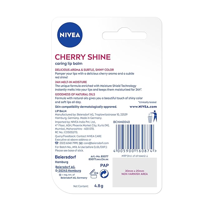 Nivea Lip Care Fruity Shine Cherry, 4.8gm 4.8gm