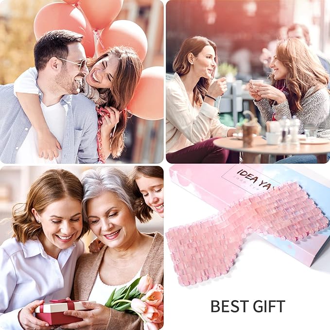 Jade eye mask clear quartz