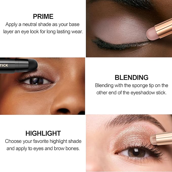 FV Cream Shimmer Eyeshadow Stick,Long Lasting & Waterproof, Multi-Use & High Pigment Eyeshadow Makeup Stick, Pearl Shimmer