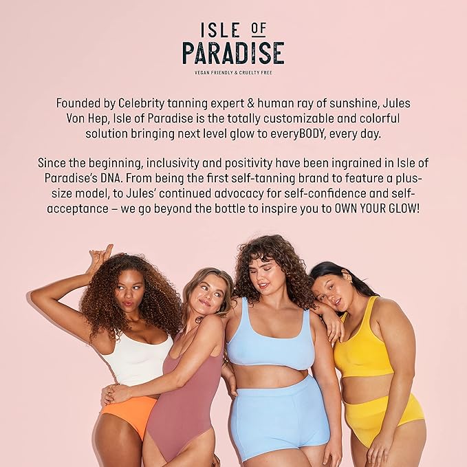 Isle of Paradise Self Tanning Water, Medium (Golden Glow) - Color Correcting and Red Cancelling Self Tan Spray, Vegan and Cruelty Free, 6.76 Fl Oz