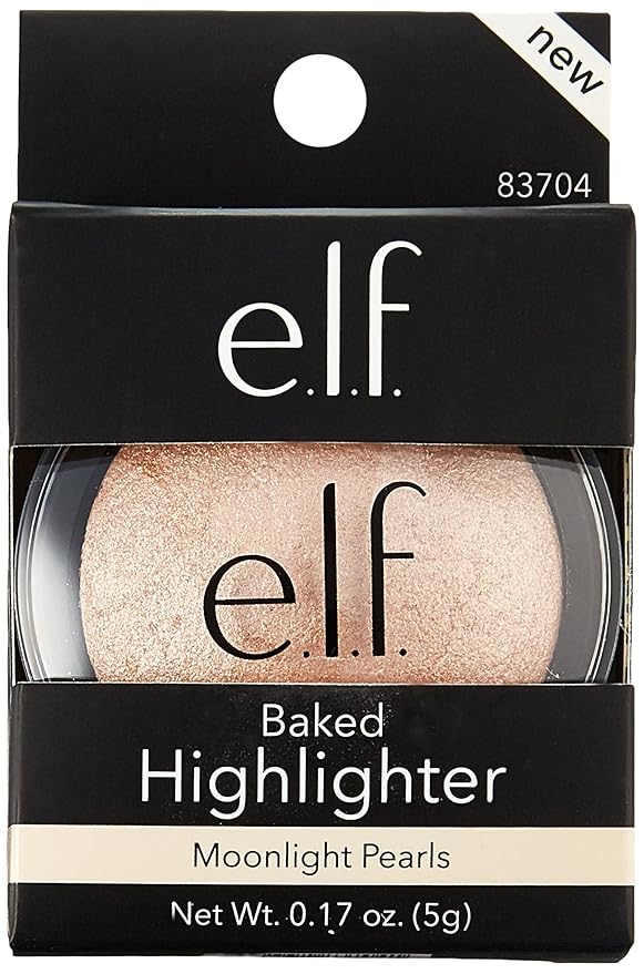 e.l.f. Baked Highlighter, Sheer Shimmering Color, Moonlight Pearls, 0.16 Ounce
