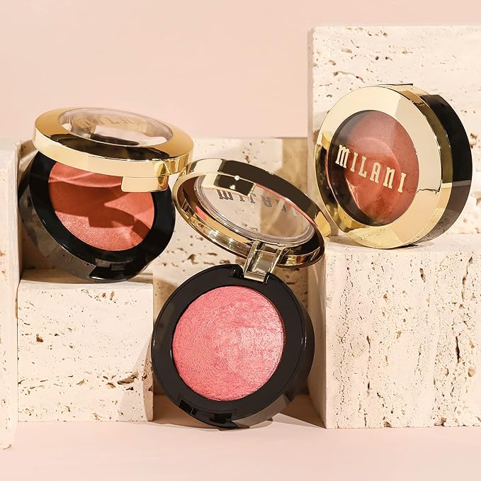Milani Baked Blush, Powder Blush for Cheeks, Cruelty Free Makeup - Shape, Contour & Highlight Face for a Shimmery or Matte Finish -Bellissimo Bronze