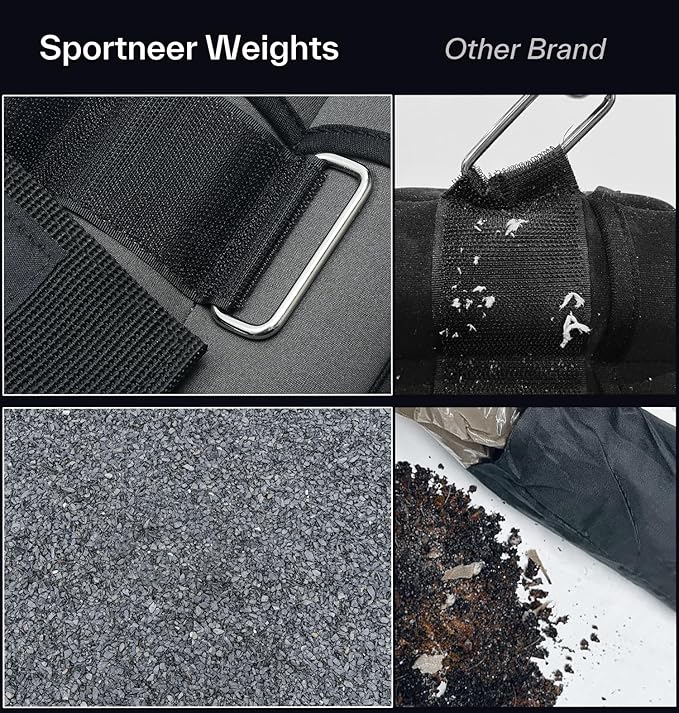 Sportneer Adjustable Ankle Weights for Women and Men 1 Pair 2 3 3 4 4 6 6 7 7 LBS