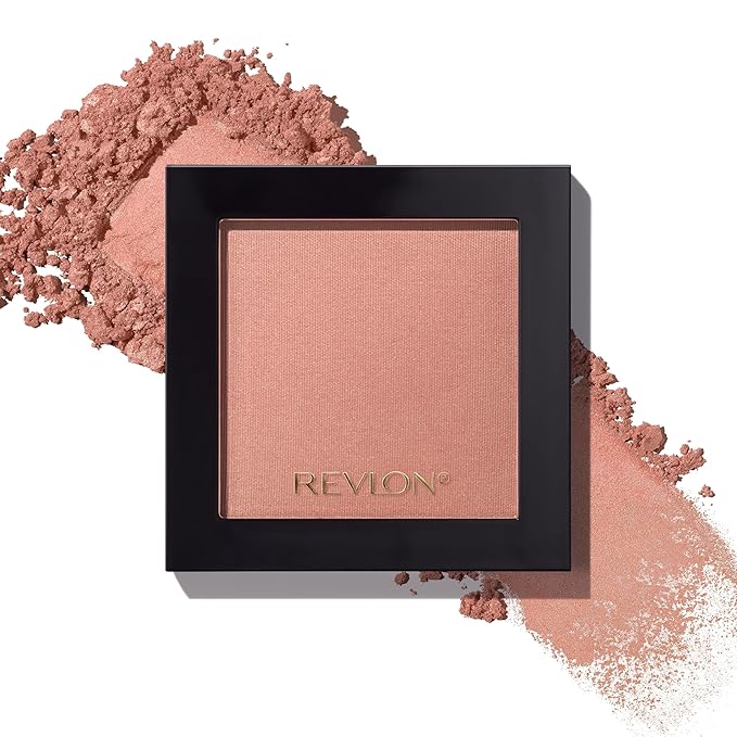 Revlon Powder Blush Face Makeup, High Impact Buildable Color, Lightweight & Smooth Finish, 006 Naughty Nude, 0.17 oz