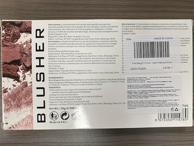 8 Colors Blush Palette, Matte Mineral Blush Powder Bright Shimmer Face Blush,Contour and Highlight Blush Palette,Professional Facial Beauty Cosmetic Makeup Blush