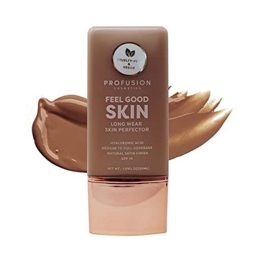 Profusion Cosmetics Lightweight Liquid Foundation for a Flawless Deep 3