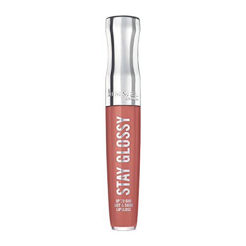 Rimmel Stay Glossy Lip Gloss - Non-Sticky and Lightweight Formula for Lip Color and Shine - 135 Sippin, .18oz