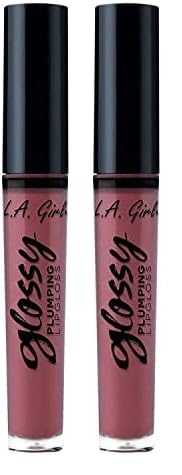 L.A. Girl Glossy Plumping Lipgloss- Luscious, 0.17 Fl Oz (Pack of 2)