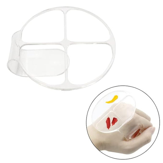 HLLMX 2 PCS Handheld Makeup Mixing Tray Hand