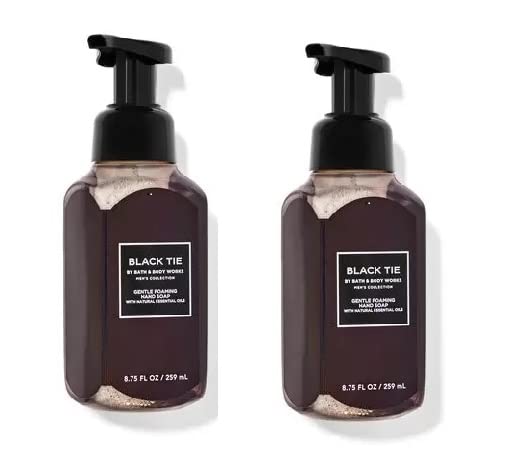 Bath & Body Works Black Tie Gentle Foaming Hand Soap 8.75 Ounce 2-Pack (Black Tie)
