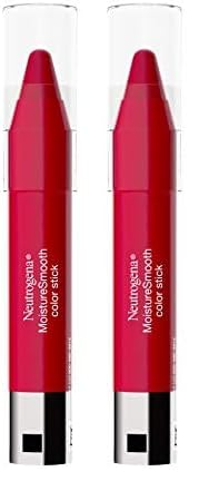 Neutrogena MoistureSmooth Color Stick for Lips, Moisturizing and Conditioning Lipstick with a Balm-Like Formula, Nourishing Shea Butter and Fruit Extracts, 150 Cherry Pink, .011 oz (Pack of 2)