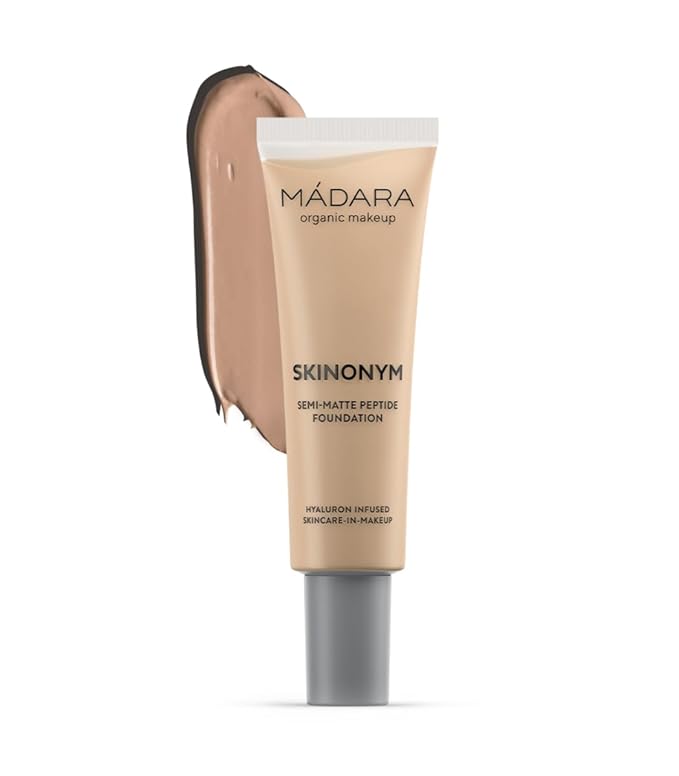 MÁDARA Organic Skincare |SKINONYM Semi-Matte Peptide Foundation, #35 Ecocert certified. 30ml