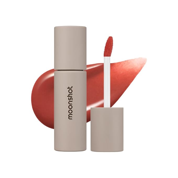 Moonshot KOREA Conscious Fit Mellow Lip Stain Longwear, Weightless, Not Animal Tested,Glow-Boosting, Long-Lasting, Comfortable, Non-Sticky,k-beauty, (Burning Mars, 04)