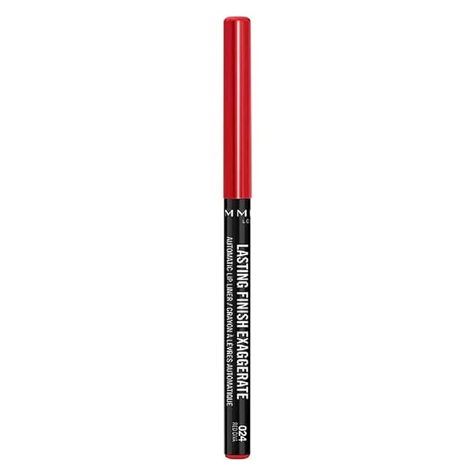 Rimmel Lasting Finish Exaggerate Automatic Lip Liner - Rich, Smooth Formula, Long Lasting - 024 Red Diva, .01oz