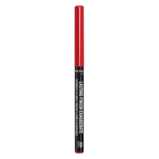 Rimmel Lasting Finish Exaggerate Automatic Lip Liner - Rich, Smooth Formula, Long Lasting - 024 Red Diva, .01oz
