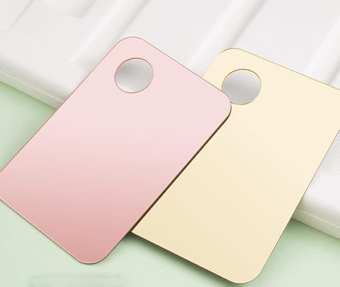 2 Pack Makeup Palette with Spatula,Acrylic Cosmetic Nail-art