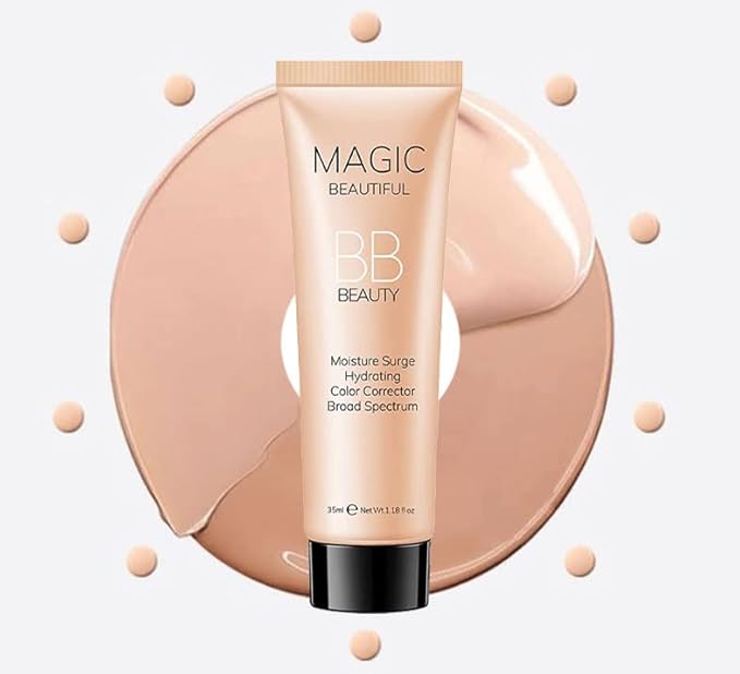 2 Pcs BB Cream Full Coverage Foundation,Hydrating Natural skin tone)