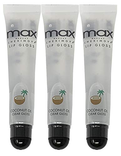 Cherimoya (3Pack) MAX Makeup Lip Polish Coconut Oil Clear Gloss