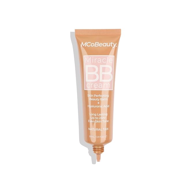 MCoBeauty Miracle BB Cream, Natural Tan, Skin-Perfecting Coverage Free Cosmetics