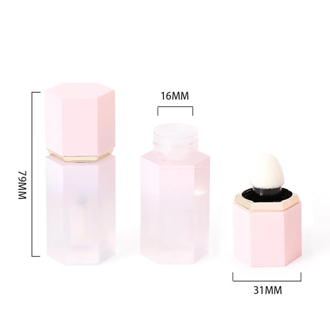3 Pcs Liquid Blush Bottles Pink Plastic Lip 7ml