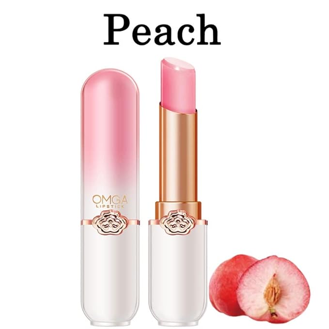 6 Pcs/Set Peach Aloe Vera Strawberry Blueberry Avocado Grape Jelly Lipstick Set Temperature Change Moisturizer flower Lip Stick Long Lasting Nutritious Lip Balm Magic Color Change Lip Gloss