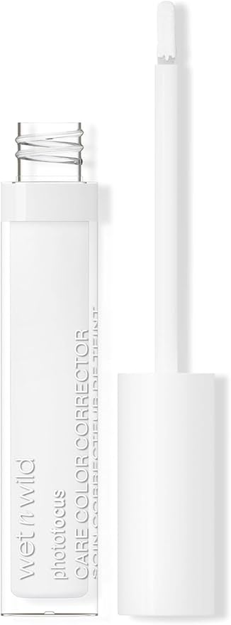 wet n wild Photo Focus Care Color Corrector, Niacinamide-Infused, Seamlessly Buildable for All Skin Types, Lightweight Formula for Flawless Correction, Vegan & Cruelty-Free - White