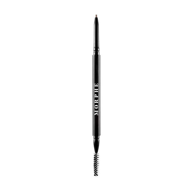 Morphe Micro Dual Eyebrow Pencil - Dual-Ended Brow Pencil Featuring a Retractable, Ultra-Precise, Pointed Tip - Richly Pigmented, Smooth-Gliding, Long-Lasting Wax Formula - Latte (0.003 oz)