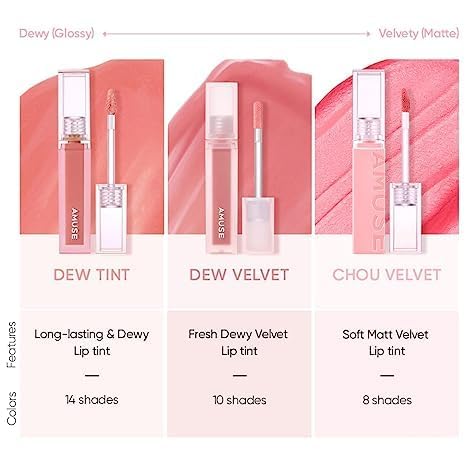 Amuse SEOUL DEW TINT 08 DEW ROSE | glossy,