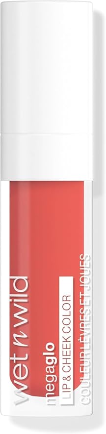 wet n wild Mega Glo Lip & Cheek Color, Creamy Coral Stain, Buildable Multi-Use Soft Matte Finish, Vegan & Cruelty-Free - Coral Dream