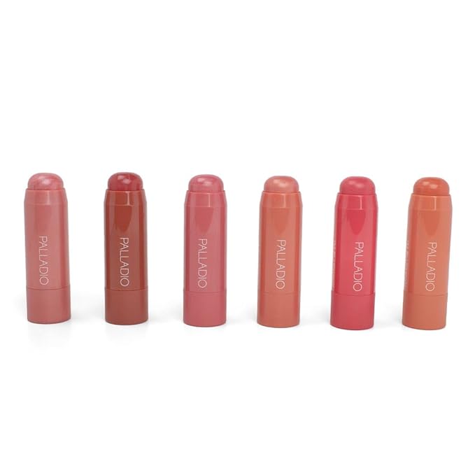 Palladio I'm Blushing 2-in-1 Cheek and Lip Tint, Buildable Lightweight Cream Blush, Sheer Multi Stick Hydrating formula, All day wear, Easy Application, Shimmery, Blends Perfectly onto Skin, Darling