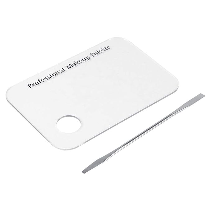 Makeup Palette with Spatula, Rotekt Clear Acrylic Makeup