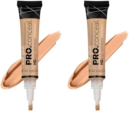 L.A. Girl Pro Concealer, Natural, 0.28 Ounce (LAX-GC972-A) of 2)