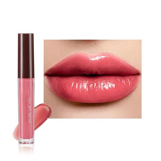Hydrating Lip Glow Oil, Plumping Lip Oil, Tinted Lip Plumper Gloss,Younger-Looking Lips | Nourishing Long Lasting Non-Sticky Hydrating & Smoothing Lip Treatment Cruelty Free 07#