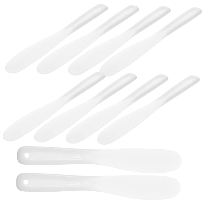 Beaupretty 10pcs Tool Stick White Makeup Silicone Makeup