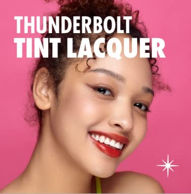 COLORGRAM Thunderbolt Tint Lacquer 06 Pretty Tok | Highly Pigmented, Long Lasting, Moisturizing Lip Stain, Buildable and Blendable Lip Tint (0.2 fl.oz)