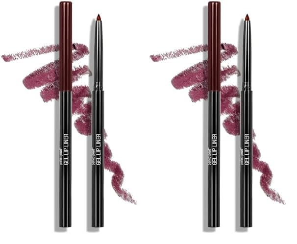 wet n wild Lip Liner Perfect Pout Matte Retractable Gel Lip Liner Pencil, Plum Together (Pack of 2)