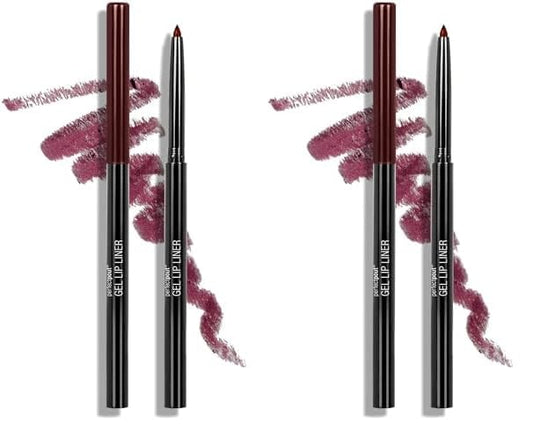 wet n wild Lip Liner Perfect Pout Matte Retractable Gel Lip Liner Pencil, Plum Together (Pack of 2)