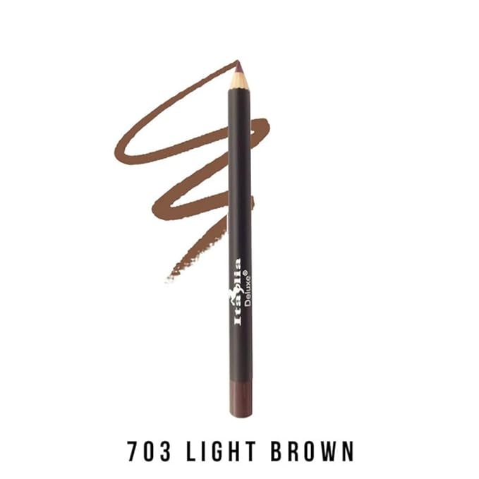 12 pcs, 12 Colors Brown Tone Italia Deluxe Ultra Fine Lip Liner & Eyeliner Set, Creamy, Long Lasting, High Pigmented Pencil, Various Shades of Brown