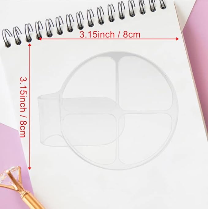 HLLMX 2 PCS Handheld Makeup Mixing Tray Hand